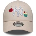 kepure-islenkta-rozine-reguliuojamas-vaikams-9forty-food-icon-cupcake-new-york-yankees-mlb-new-era