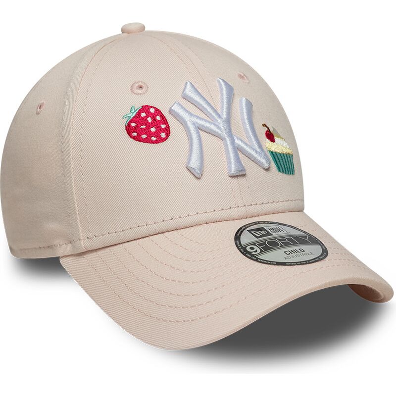kepure-islenkta-rozine-reguliuojamas-vaikams-9forty-food-icon-cupcake-new-york-yankees-mlb-new-era