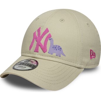 Kepurė išlenkta smėlio reguliuojamas vaikams rosa 9FORTY Dino Icon New York Yankees MLB New Era
