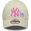 kepure-islenkta-smelio-reguliuojamas-vaikams-rosa-9forty-dino-icon-new-york-yankees-mlb-new-era
