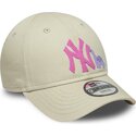 kepure-islenkta-smelio-reguliuojamas-vaikams-rosa-9forty-dino-icon-new-york-yankees-mlb-new-era