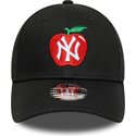 kepure-islenkta-juoda-reguliuojamas-vaikams-9forty-fruit-icon-apple-new-york-yankees-mlb-new-era