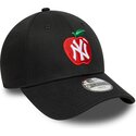 kepure-islenkta-juoda-reguliuojamas-vaikams-9forty-fruit-icon-apple-new-york-yankees-mlb-new-era