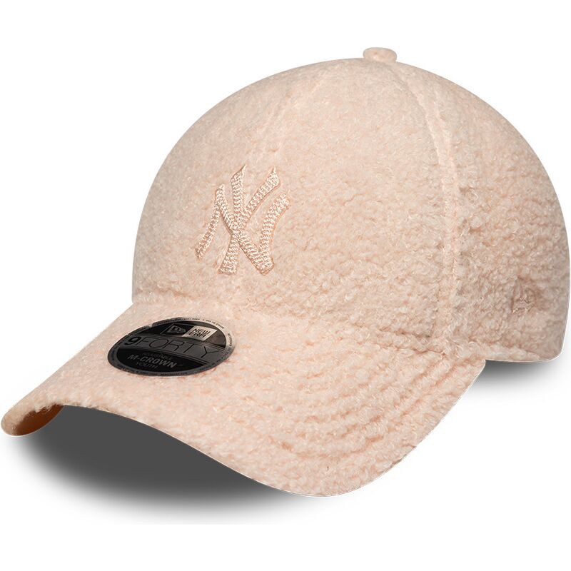 kepure-islenkta-rozine-snapback-vaikams-rosa-9forty-m-crown-winter-borg-new-york-yankees-mlb-new-era