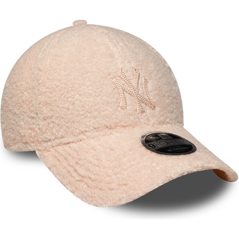 kepure-islenkta-rozine-snapback-vaikams-rosa-9forty-m-crown-winter-borg-new-york-yankees-mlb-new-era