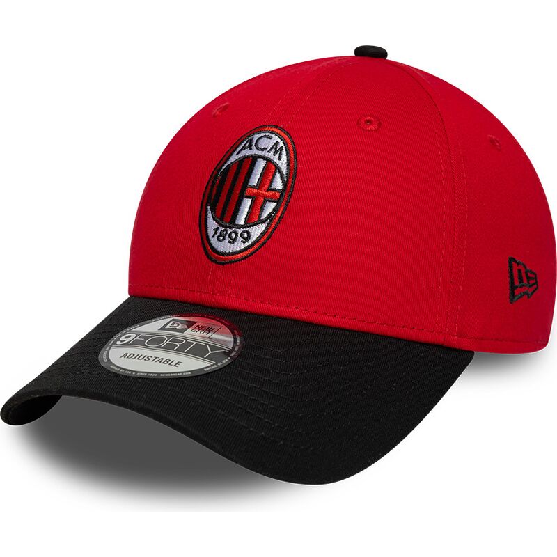 kepure-islenkta-raudona-reguliuojamas-9forty-contrast-ac-milan-serie-a-new-era