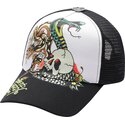 kepure-islenkta-juoda-snapback-snake-and-skull-ed-hardy
