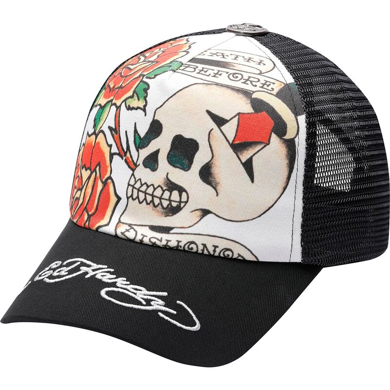 kepure-islenkta-juoda-snapback-before-dishonor-ed-hardy