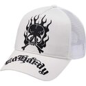 kepure-islenkta-balta-snapback-gothic-skull-in-flames-ed-hardy