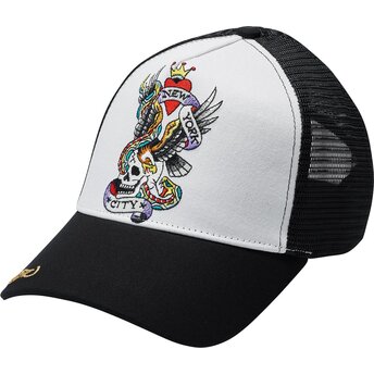 Kepurė išlenkta juoda snapback Nyc Ed Hardy