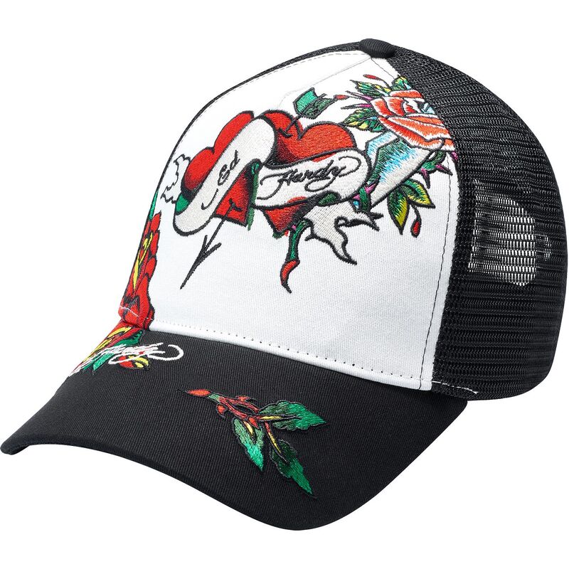 kepure-islenkta-juoda-snapback-love-ed-ed-hardy