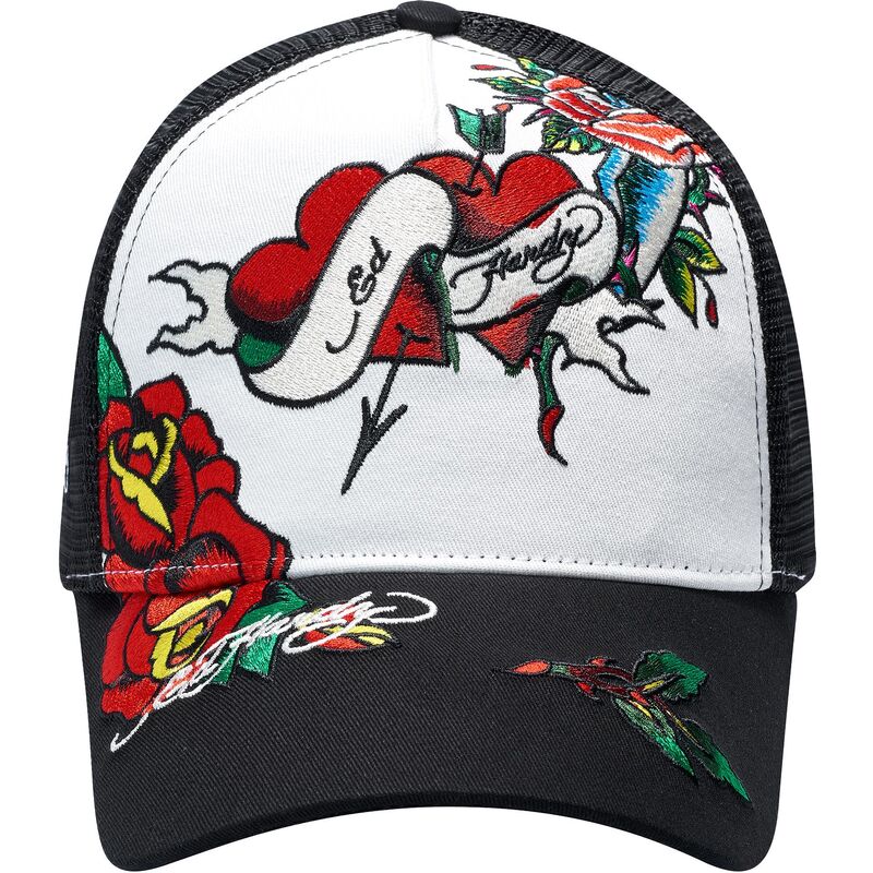 kepure-islenkta-juoda-snapback-love-ed-ed-hardy