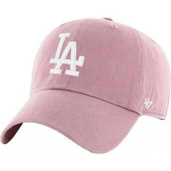 Kepurė išlenkta rožinė reguliuojamas Clean Up Mauve Los Angeles Dodgers MLB 47 Brand