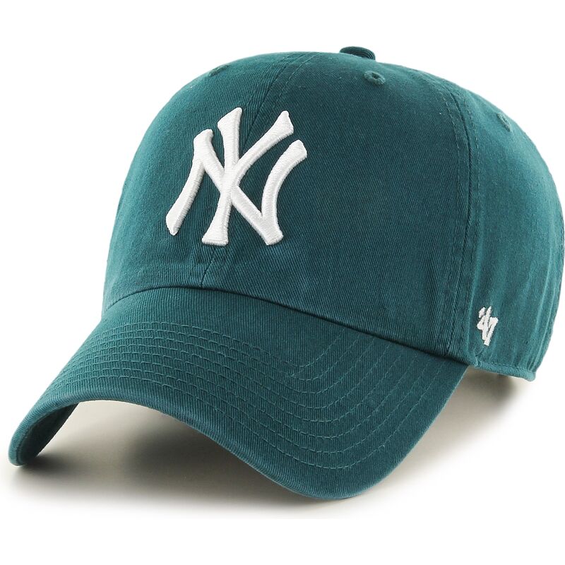 kepure-islenkta-zalia-reguliuojamas-clean-up-no-loop-label-pacific-green-new-york-yankees-mlb-47-brand