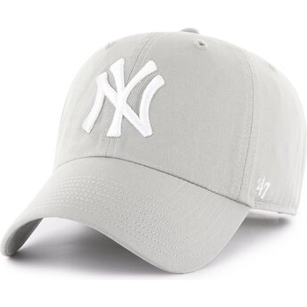 Kepurė išlenkta pilka reguliuojamas Clean Up No Loop Label New York Yankees MLB 47 Brand