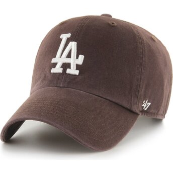 Kepurė išlenkta ruda reguliuojamas Clean Up No Loop Label Los Angeles Dodgers MLB 47 Brand