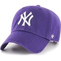 kepure-islenkta-violetine-reguliuojamas-clean-up-no-loop-label-new-york-yankees-mlb-47-brand