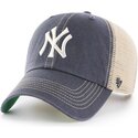 kepure-islenkta-pilka-snapback-clean-up-trawler-vintage-navy-new-york-yankees-mlb-47-brand
