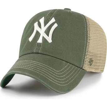 Kepurė išlenkta žalia snapback Clean Up Trawler New York Yankees MLB 47 Brand