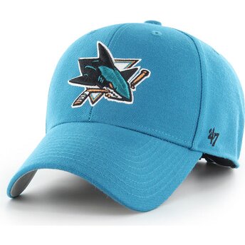 Kepurė išlenkta mėlyna reguliuojamas MVP Dark Teal San Jose Sharks NHL 47 Brand