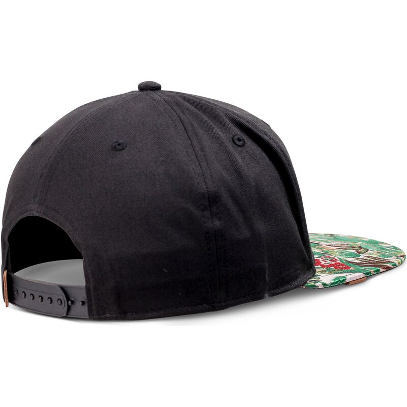 kepure-plokscia-juoda-snapback-woven-jungle-rev-djinns