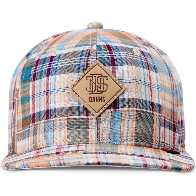kepure-plokscia-ivairiaspalvis-snapback-patch-check-turquioise-djinns