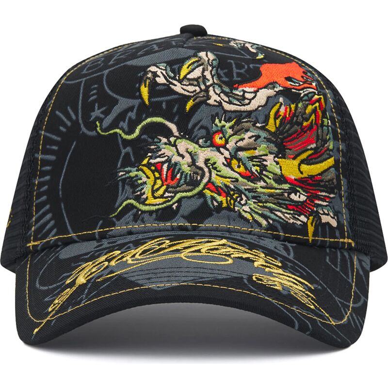 kepure-islenkta-juoda-snapback-crawling-ed-hardy