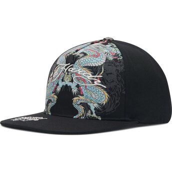 Kepurė plokščia juoda snapback Battle Ed Hardy