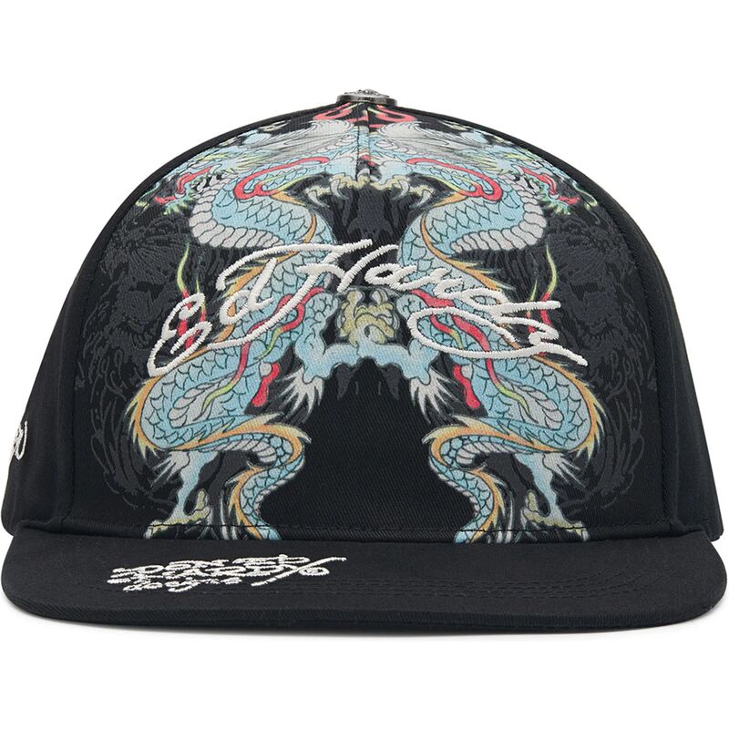 kepure-plokscia-juoda-snapback-battle-ed-hardy