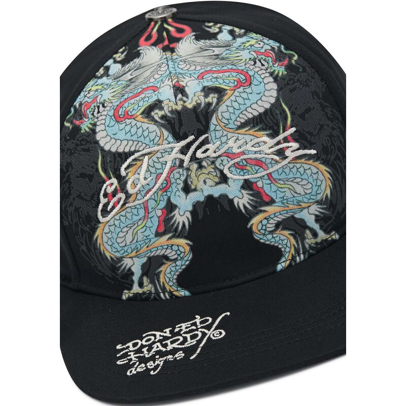 kepure-plokscia-juoda-snapback-battle-ed-hardy