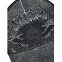 kepure-islenkta-pilka-snapback-flaming-gothic-skull-washed-ed-hardy