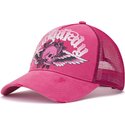 kepure-islenkta-rozine-snapback-flaming-gothic-skull-washed-ed-hardy