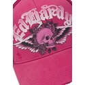 kepure-islenkta-rozine-snapback-flaming-gothic-skull-washed-ed-hardy