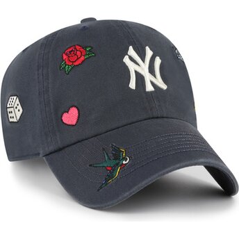 Kepurė išlenkta tamsiai mėlyna reguliuojamas Clean Up Multi Scatter New York Yankees MLB 47 Brand