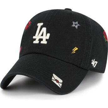 Kepurė išlenkta juoda reguliuojamas Clean Up Multi Scatter Los Angeles Dodgers MLB 47 Brand