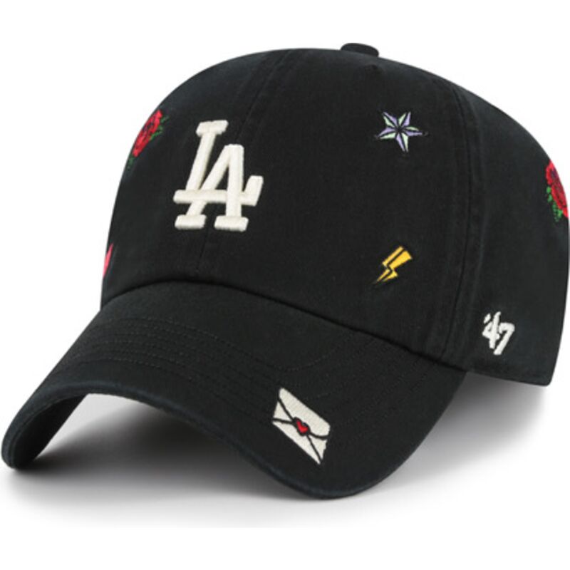 kepure-islenkta-juoda-reguliuojamas-clean-up-multi-scatter-los-angeles-dodgers-mlb-47-brand