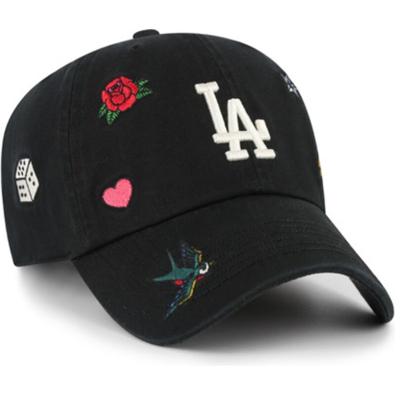 kepure-islenkta-juoda-reguliuojamas-clean-up-multi-scatter-los-angeles-dodgers-mlb-47-brand