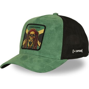 Kepurė išlenkta žalia snapback Reggae Legend STA1 REG Bob Marley Įžymybės Capslab