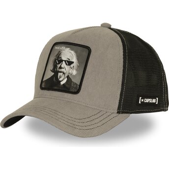 Kepurė išlenkta pilka snapback Thug Life ART1 THUG Albert Einstein Įžymybės Capslab