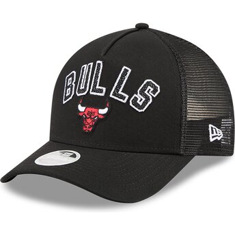 Kepurė išlenkta juoda snapback 9FORTY M-Crown A Frame Pomp Chicago Bulls NBA New Era