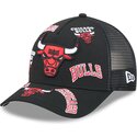 kepure-islenkta-juoda-snapback-9forty-m-crown-a-frame-all-over-chicago-bulls-nba-new-era