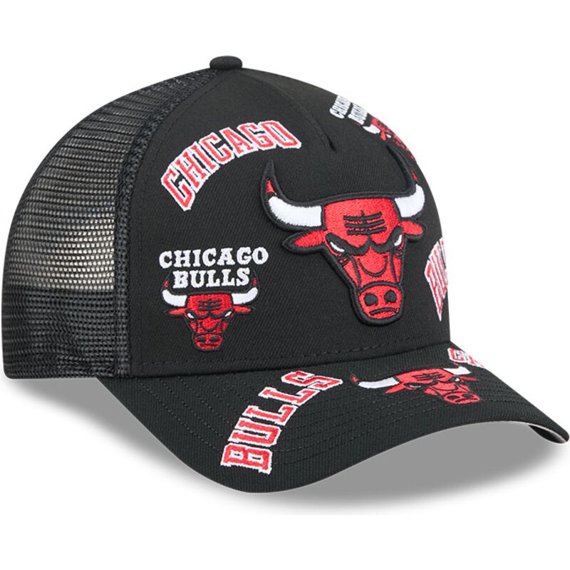 kepure-islenkta-juoda-snapback-9forty-m-crown-a-frame-all-over-chicago-bulls-nba-new-era
