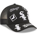 kepure-islenkta-juoda-snapback-9forty-m-crown-a-frame-all-over-chicago-white-sox-mlb-new-era