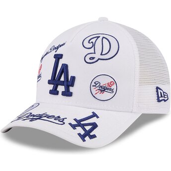 Kepurė išlenkta balta snapback 9FORTY M-Crown A Frame All Over Los Angeles Dodgers MLB New Era