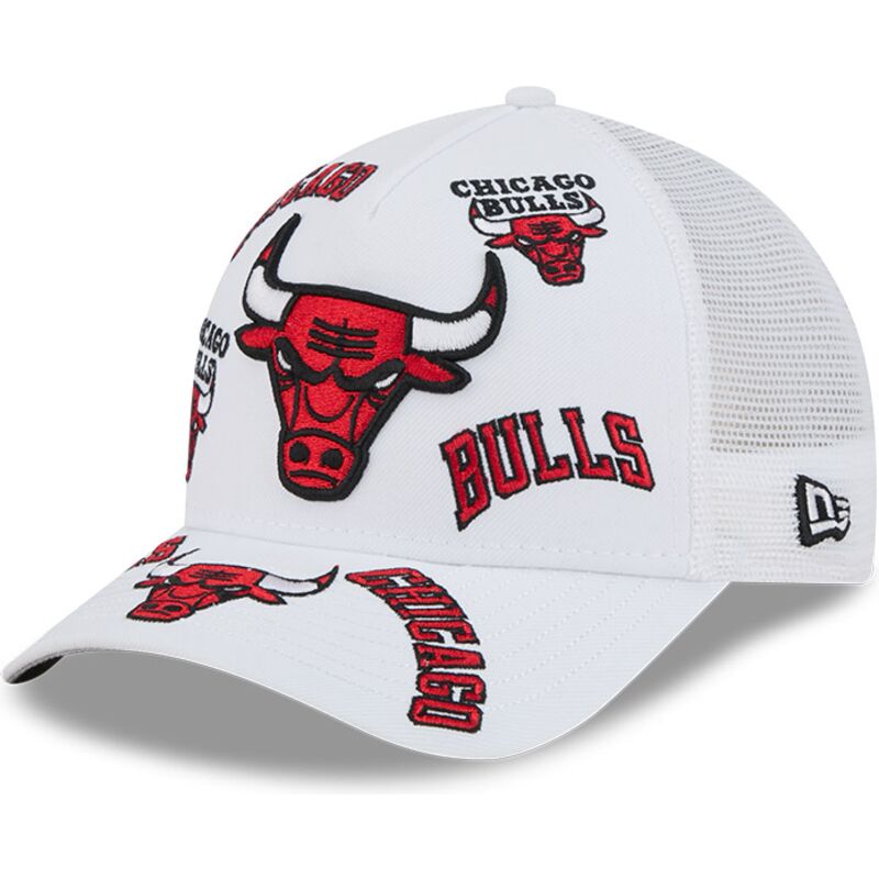 kepure-islenkta-balta-snapback-9forty-m-crown-a-frame-all-over-chicago-bulls-nba-new-era