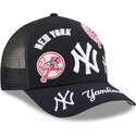 kepure-islenkta-tamsiai-melyna-snapback-9forty-m-crown-a-frame-all-over-new-york-yankees-mlb-new-era