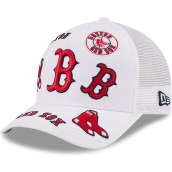 Kepurė išlenkta balta snapback 9FORTY M-Crown A Frame All Over Boston Red Sox MLB New Era