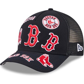 Kepurė išlenkta tamsiai mėlyna snapback 9FORTY M-Crown A Frame All Over Boston Red Sox MLB New Era