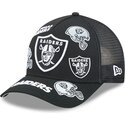 kepure-islenkta-juoda-snapback-9forty-m-crown-a-frame-all-over-las-vegas-raiders-nfl-new-era