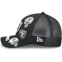 kepure-islenkta-juoda-snapback-9forty-m-crown-a-frame-all-over-las-vegas-raiders-nfl-new-era